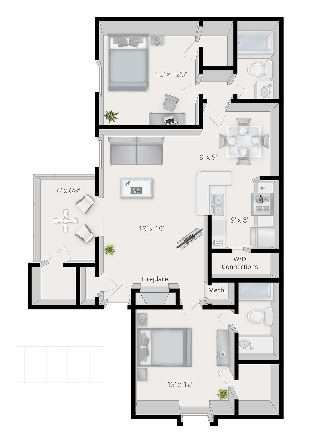 Gainesville, FL Apartment Hunters Run Floorplans